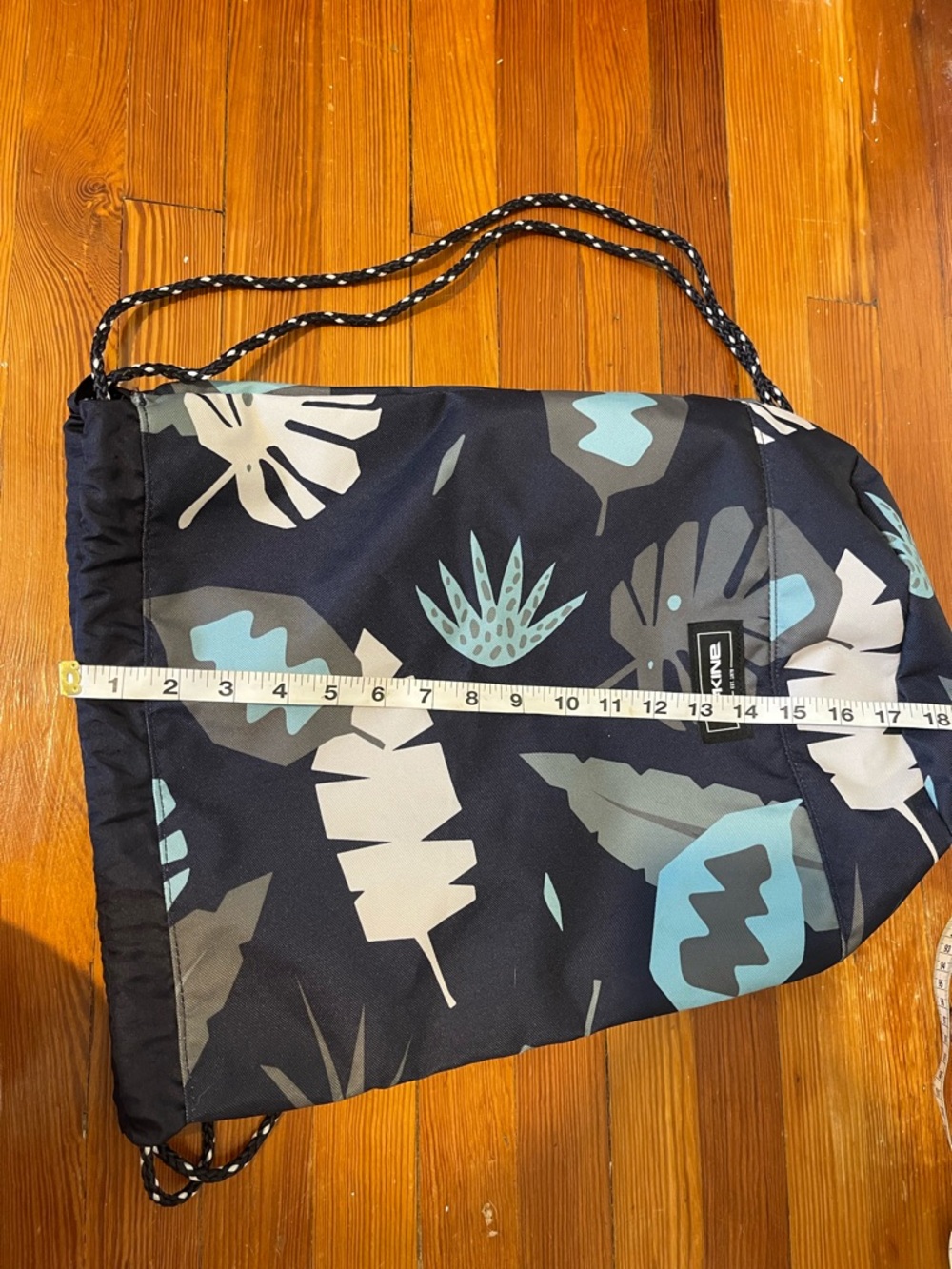 Dakine Navy Tropical Drawstring Backpack - Picture 3 of 4
